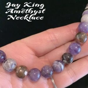 🎀Clearance🎀 JAY KING Heavy Copper AMETHYST 925 NECKLACE ESTATE PIECE 👀